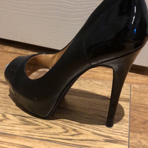 Black stiletto platform heels - Picture 4 of 5